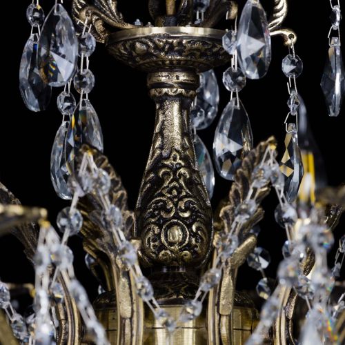 Бронзовая люстра Мелания №8/2 лучик в Саратове Гусь Хрустальный