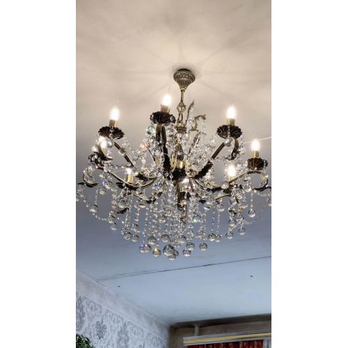 Бронзовая люстра Мелания №8/2 шар в Саратове Гусь Хрустальный