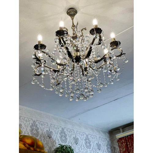 Бронзовая люстра Мелания №8/2 шар в Саратове Гусь Хрустальный