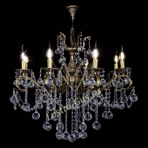 Бронзовая люстра Мелания №8/2 шар в Саратове Гусь Хрустальный