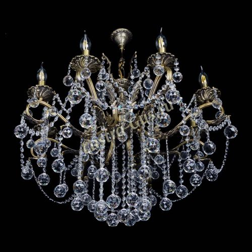 Бронзовая люстра Мелания №8/2 шар в Саратове Гусь Хрустальный