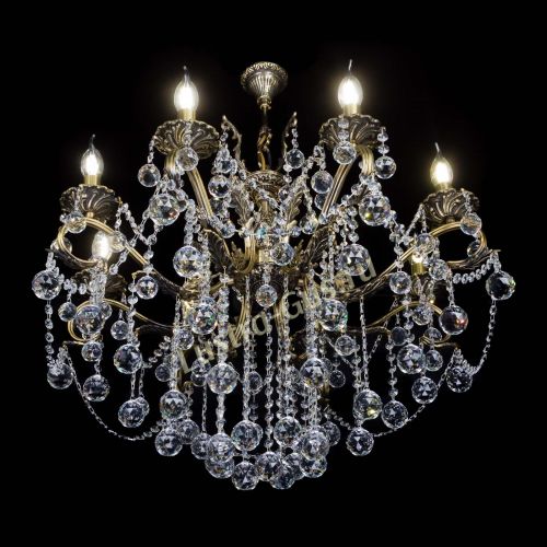 Бронзовая люстра Мелания №8/2 шар в Саратове Гусь Хрустальный