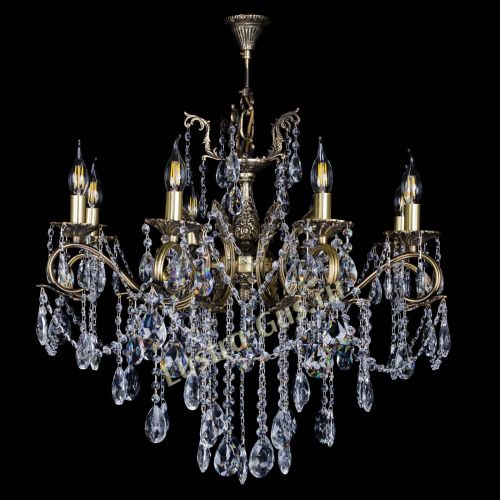 Бронзовая люстра Мелания №8/2 журавлик в Саратове Гусь Хрустальный