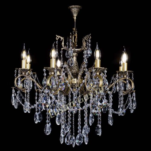 Бронзовая люстра Мелания №8/2 журавлик в Саратове Гусь Хрустальный