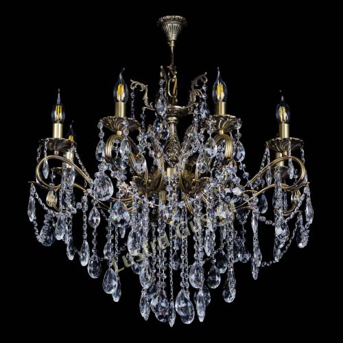 Бронзовая люстра Мелания №8/2 журавлик в Саратове Гусь Хрустальный