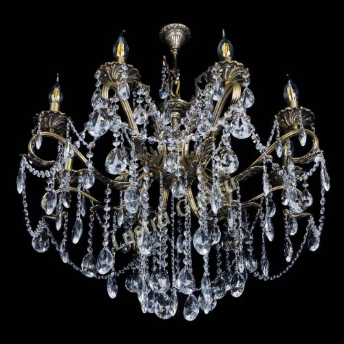 Бронзовая люстра Мелания №8/2 журавлик в Саратове Гусь Хрустальный