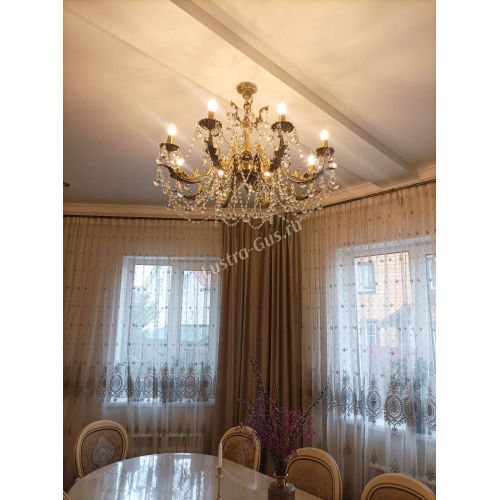 Бронзовая люстра Кассандра №8 шар в Саратове Гусь Хрустальный