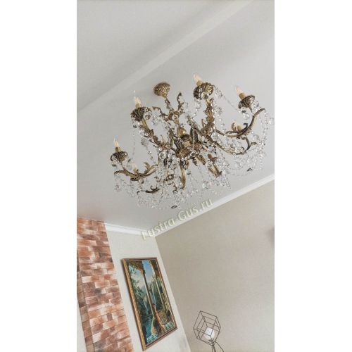 Бронзовая люстра Кассандра №8 шар в Саратове Гусь Хрустальный