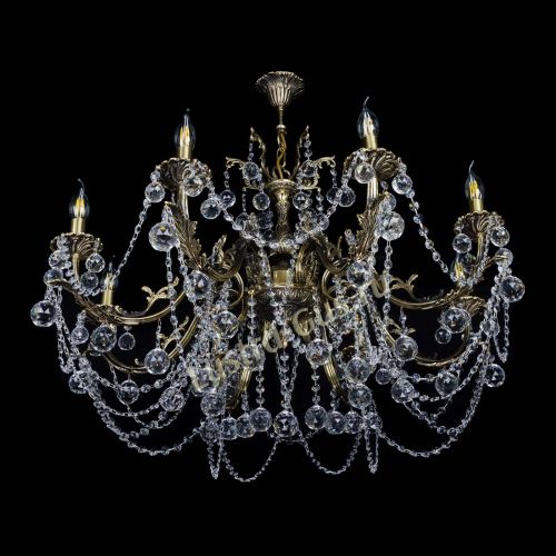 Бронзовая люстра Кассандра №8 шар в Саратове Гусь Хрустальный