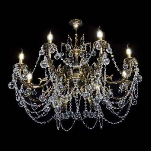 Бронзовая люстра Кассандра №8 шар в Саратове Гусь Хрустальный