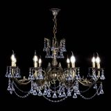 Бронзовая люстра Кассандра №8 удлиненная с конусами в Саратове