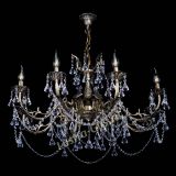 Бронзовая люстра Кассандра №8 удлиненная с конусами в Саратове