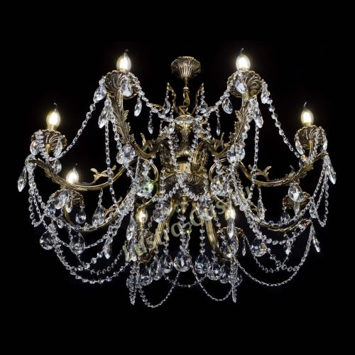 Бронзовая люстра Кассандра №8 журавлик в Саратове Гусь Хрустальный