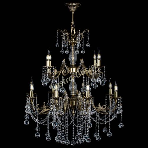 Люстра бронзовая Кассандра Алфея №12 шар в Саратове Гусь Хрустальный