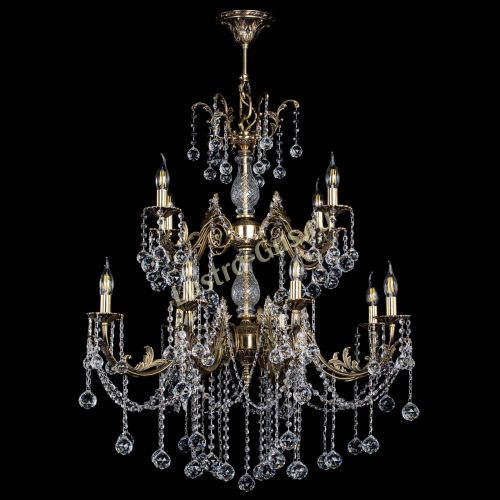 Люстра бронзовая Кассандра Алфея №12 шар в Саратове Гусь Хрустальный