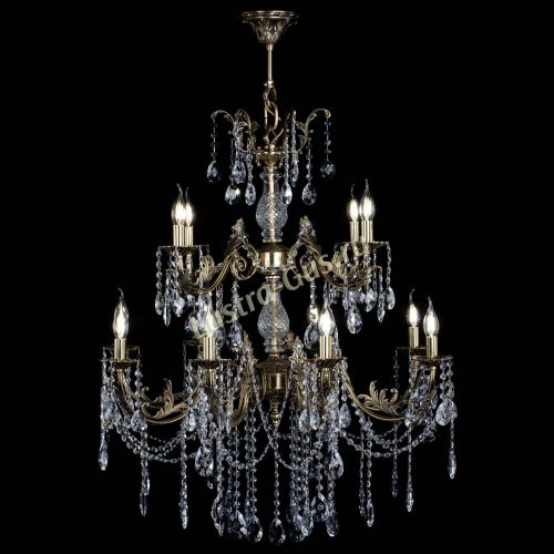 Люстра бронзовая Кассандра Алфея №12 звездочка в Саратове Гусь Хрустальный