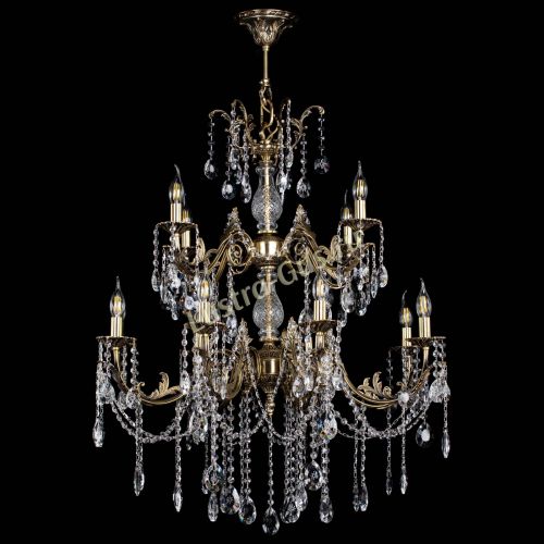 Люстра бронзовая Кассандра Алфея №12 звездочка в Саратове Гусь Хрустальный