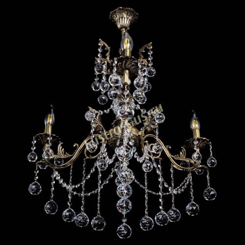 Люстра бронзовая Кассандра Алфея №3/1 шар в Саратове Гусь Хрустальный