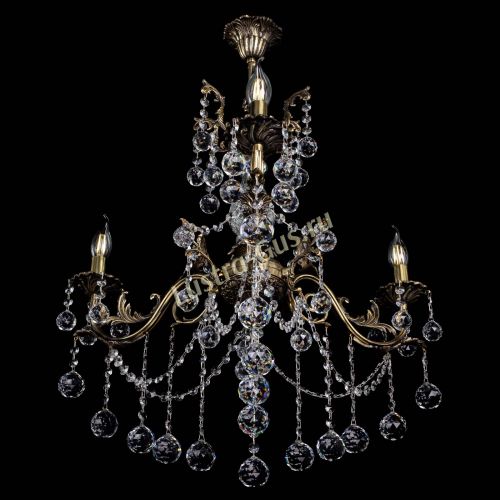 Люстра бронзовая Кассандра Алфея №3/1 шар в Саратове Гусь Хрустальный