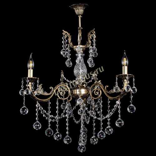 Люстра бронзовая Кассандра Алфея №3/1 шар в Саратове Гусь Хрустальный