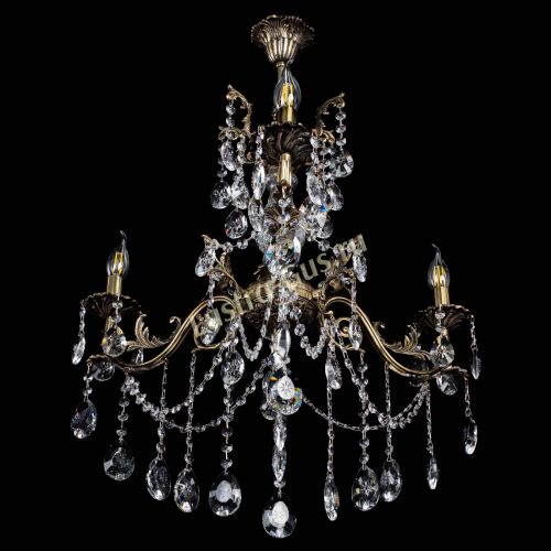 Люстра бронзовая Кассандра Алфея №3/1 звездочка в Саратове Гусь Хрустальный