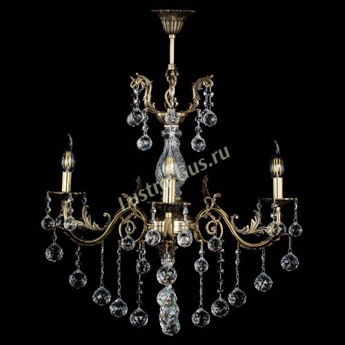 Люстра бронзовая Кассандра Алфея №3/2 шар в Саратове Гусь Хрустальный