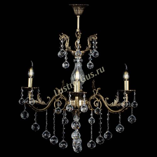 Люстра бронзовая Кассандра Алфея №3/2 шар в Саратове Гусь Хрустальный