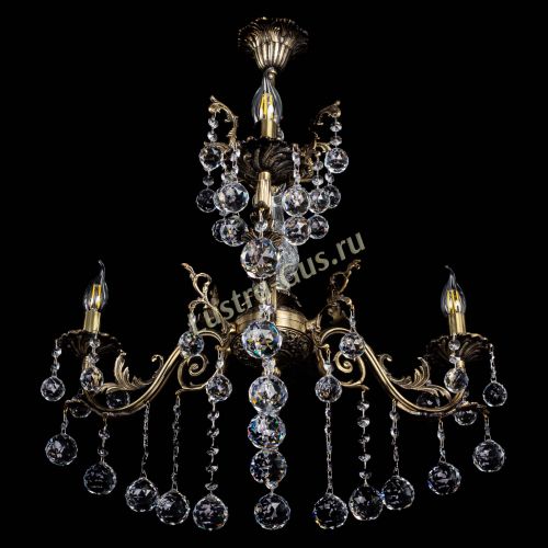 Люстра бронзовая Кассандра Алфея №3/2 шар в Саратове Гусь Хрустальный