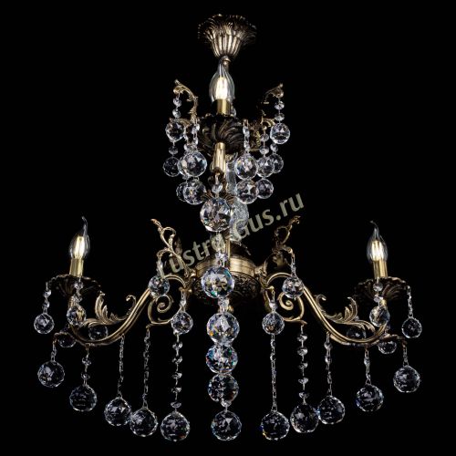 Люстра бронзовая Кассандра Алфея №3/2 шар в Саратове Гусь Хрустальный