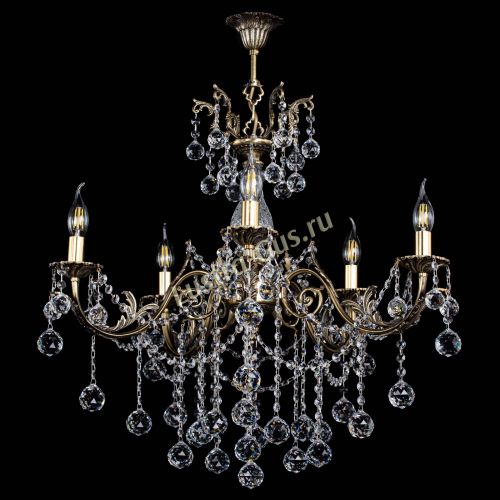 Люстра бронзовая Кассандра Алфея №5/1 шар в Саратове Гусь Хрустальный