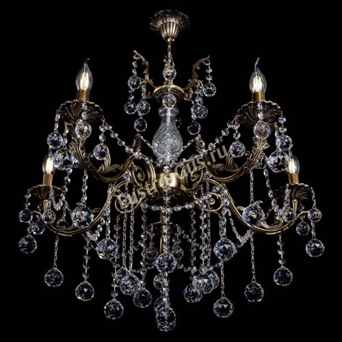 Люстра бронзовая Кассандра Алфея №5/1 шар в Саратове Гусь Хрустальный