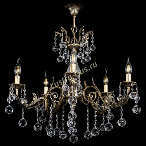 Люстра бронзовая Кассандра Алфея №5/2 шар в Саратове Гусь Хрустальный