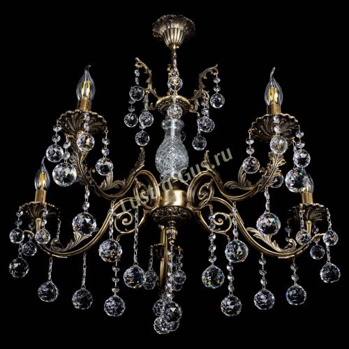 Люстра бронзовая Кассандра Алфея №5/2 шар в Саратове Гусь Хрустальный