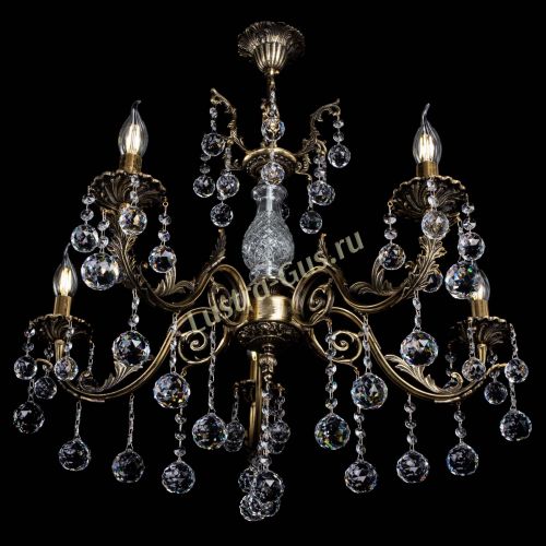 Люстра бронзовая Кассандра Алфея №5/2 шар в Саратове Гусь Хрустальный