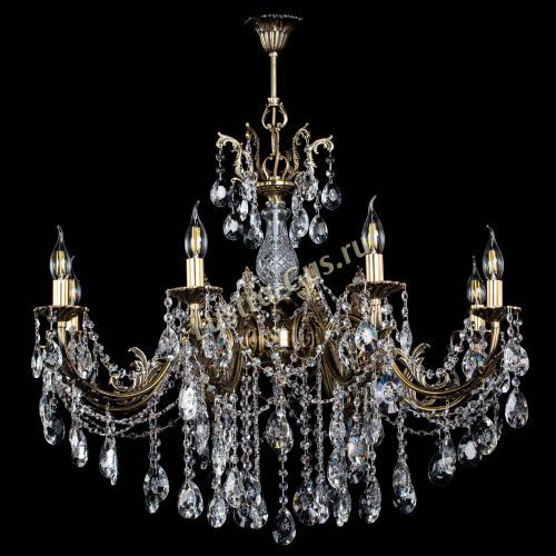 Люстра бронзовая Кассандра Алфея №8/1 звездочка в Саратове Гусь Хрустальный