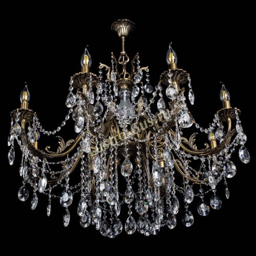 Люстра бронзовая Кассандра Алфея №8/1 звездочка в Саратове Гусь Хрустальный