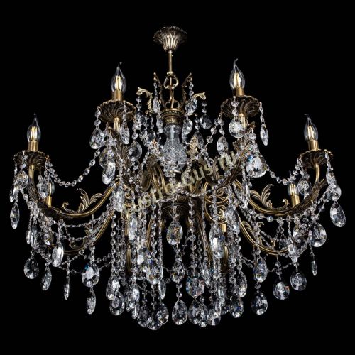 Люстра бронзовая Кассандра Алфея №8/1 звездочка в Саратове Гусь Хрустальный