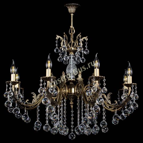 Люстра бронзовая Кассандра Алфея №8/2 шар в Саратове Гусь Хрустальный