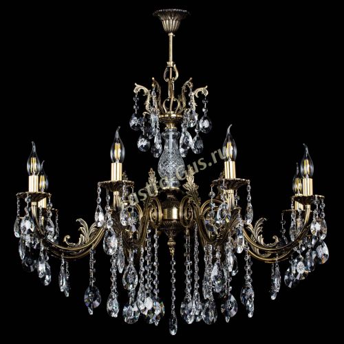 Люстра бронзовая Кассандра Алфея №8/2 звездочка в Саратове Гусь Хрустальный