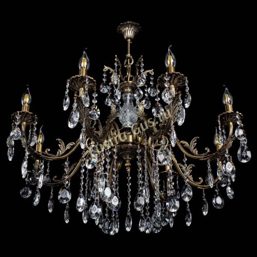 Люстра бронзовая Кассандра Алфея №8/2 звездочка в Саратове Гусь Хрустальный