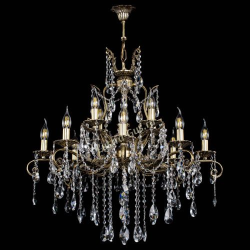 Люстра бронзовая Мелания №12/2 лучик в Саратове Гусь Хрустальный