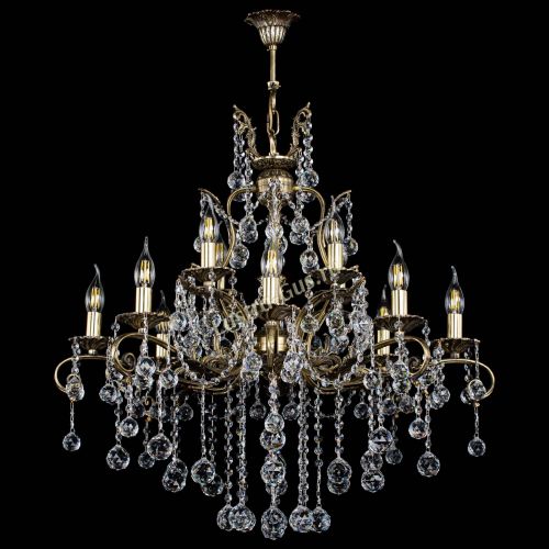 Люстра бронзовая Мелания №12/2 шар в Саратове Гусь Хрустальный