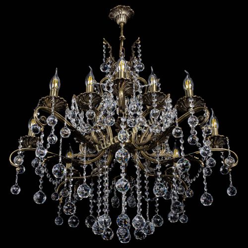 Люстра бронзовая Мелания №12/2 шар в Саратове Гусь Хрустальный