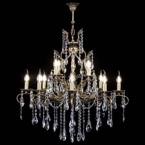 Люстра бронзовая Мелания №12/2 журавлик в Саратове Гусь Хрустальный