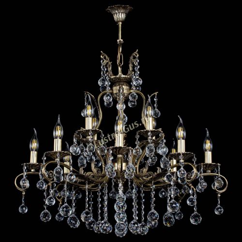 Люстра бронзовая Мелания №12/1 шар в Саратове Гусь Хрустальный