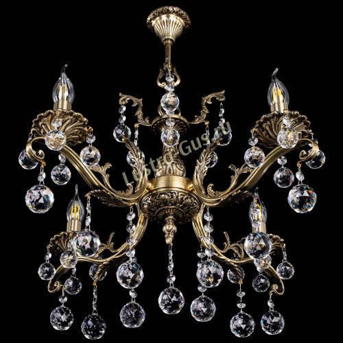 Люстра бронзовая Милана №4/2 шар в Саратове Гусь Хрустальный