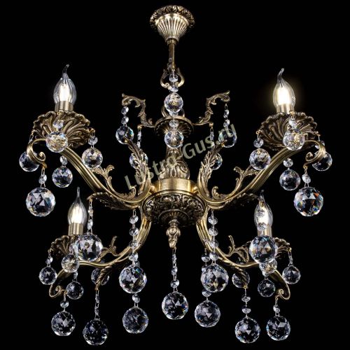 Люстра бронзовая Милана №4/2 шар в Саратове Гусь Хрустальный