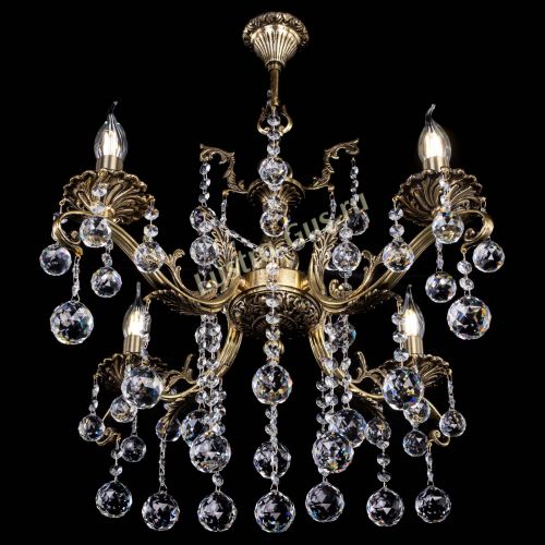 Люстра бронзовая Милана №4 шар в Саратове Гусь Хрустальный