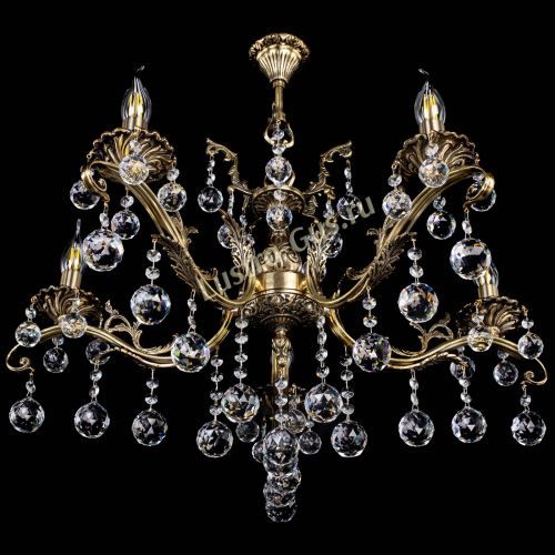 Люстра бронзовая Милана №5/2 шар в Саратове Гусь Хрустальный