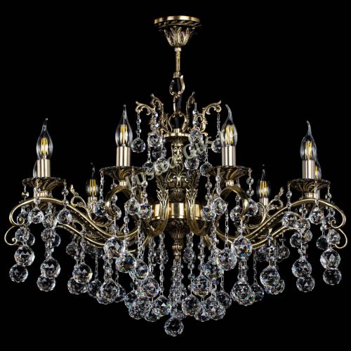 Люстра бронзовая Милана №9/2 шар в Саратове Гусь Хрустальный